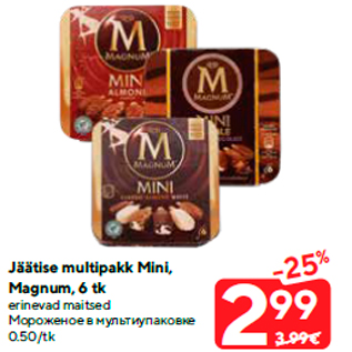 Allahindlus - Jäätise multipakk Mini, Magnum, 6 tk