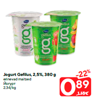 Allahindlus - Jogurt Gefilus, 2,5%, 380 g