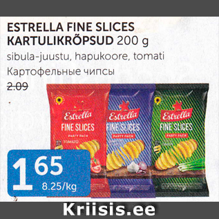 Allahindlus - ESTRELLA FINE SLICES KARTULIKRÕPSUD 200 G