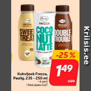 Allahindlus - Kohvijook Frezza, Paulig, 235 - 250 ml