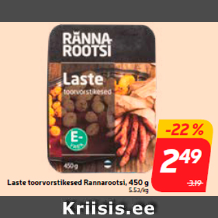 Allahindlus - Laste toorvorstikesed Rannarootsi, 450 g