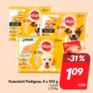 Скидка - Корм для собак Pedigree, 4 х 100 г