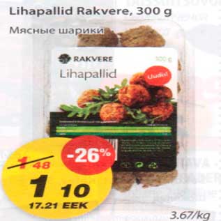 Allahindlus - Lihapallid Rakvere