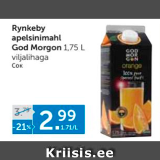 Allahindlus - Rynkeby apelsinimahl God Morgon 1,75 l