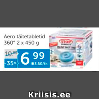 Allahindlus - Aero täitetabletid 360* 2 x 450 g