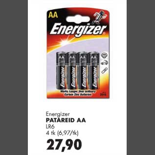 Allahindlus - Energizer patareid AA