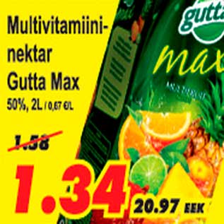 Allahindlus - Multivitamiininektar Gutta Max