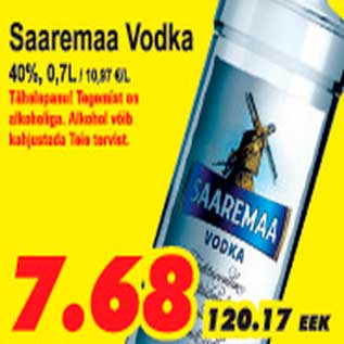 Allahindlus - Saaremaa Vodka