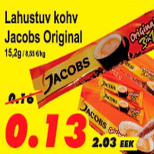 Allahindlus - Lahustuv kohv Jacobs Original