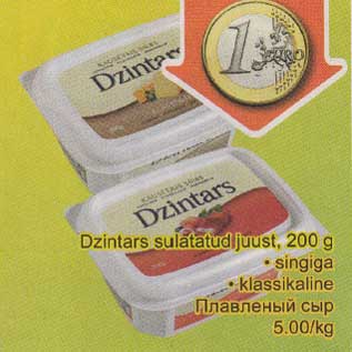 Allahindlus - Dzintars sulatatud juust