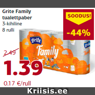 Allahindlus - Grite Family tualettpaber