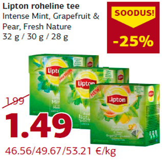 Allahindlus - Lipton roheline tee