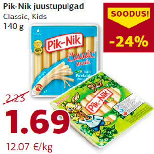 Allahindlus - Pik-Nik juustupulgad