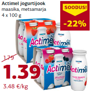 Allahindlus - Actimel jogurtijook