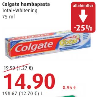 Allahindlus - Colgate hambapasta