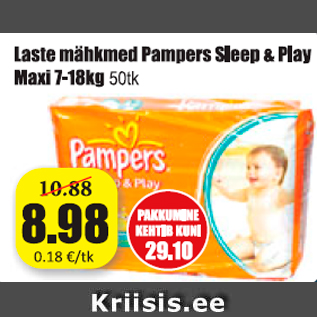 Allahindlus - Laste mähkmed Pampers Sleep ¤ Play