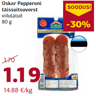 Allahindlus - Oskar Pepperoni täissuitsuvorst