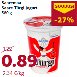 Allahindlus - Saaremaa Saare Türgi jogurt 380 g