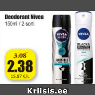 Allahindlus - Deodorant Nivea