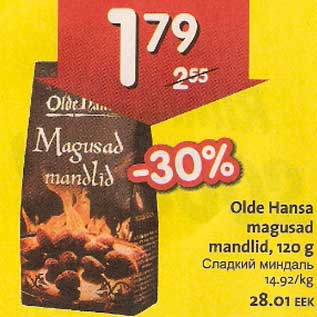 Allahindlus - Olde Hansa magusad mandlid