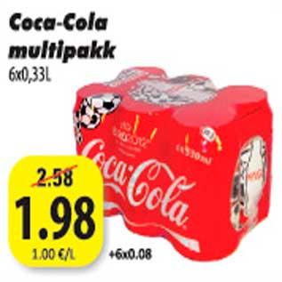 Allahindlus - Coca-Cola multipakk 6x0,33L