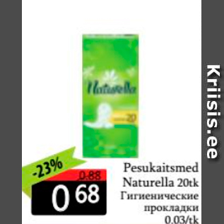 Allahindlus - Pesukaitsmed Naturella 20 tk