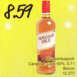 Allahindlus - Muu piiritusjook Canadian Gold