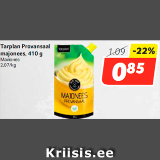 Allahindlus - Tarplan Provansaal majonees, 410 g