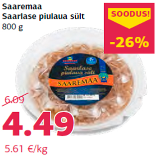 Allahindlus - Saaremaa Saarlase piulaua sült 800 g