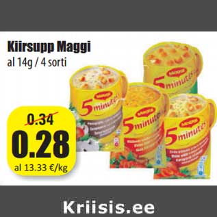 Allahindlus - Kiirsupp Maggi