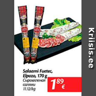 Allahindlus - Salaami Fuetec, Elpazo, 170 g