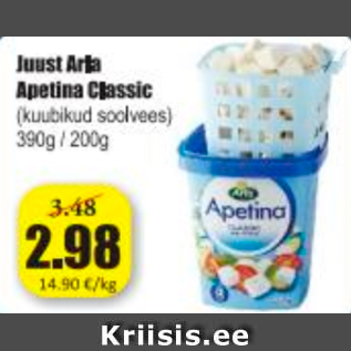 Allahindlus - Juust Arla Apetina Classic