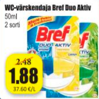 Allahindlus - WC-värskendaja Bref Duo Aktiv