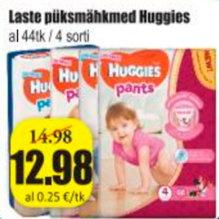 Allahindlus - Laste püksmähkmed Huggies