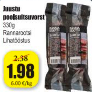 Allahindlus - Juustu poolsuitsuvorst 330 g