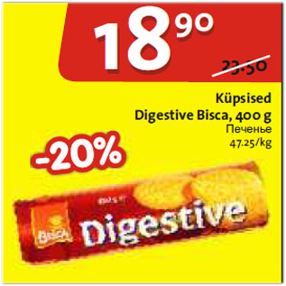 Allahindlus - Küpsised Digestive Bisca