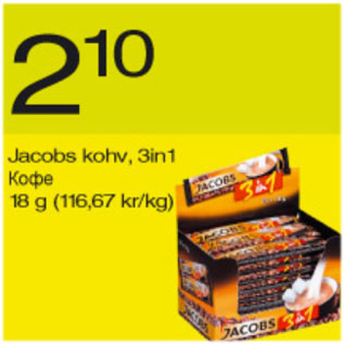 Allahindlus - Jacobs kohv, 3in1