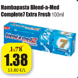 Allahindlus - Hambapasta Blend-a-Med Complete7 Extra Fresh 100 ml