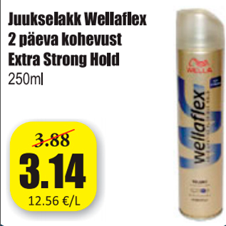 Allahindlus - Juukselakk Wellaflex 2 päeva kohevust Extra Strong Hold 250 ml