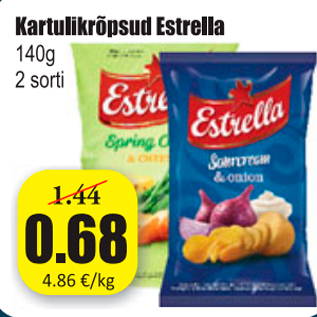 Скидка - Картофельных чипсов Estrella