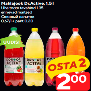 Allahindlus - Mahlajook Dr.Active, 1,5 l