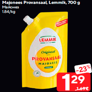 Allahindlus - Majonees Provansaal, Lemmik, 700 g