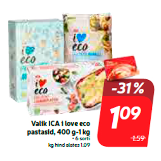 Скидка - Выбор пасты ICA i love eco, 400 г-1 кг