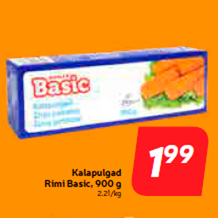 Скидка - Рыбные палочки Rimi Basic, 900 г