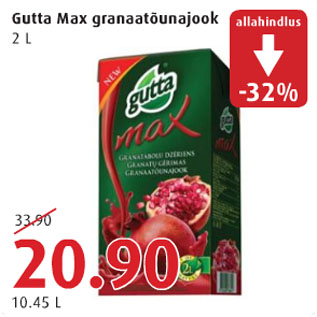 Allahindlus - Gutta Max granaatõunajook
