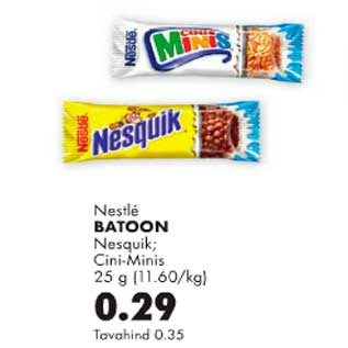 Скидка - Батончик Nesguik, Cini-Minis