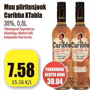 Allahindlus - Muu piiritusjook Caribba XTabla