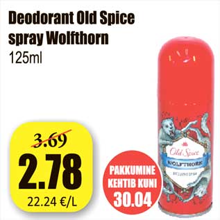 Allahindlus - Deodorant Old Spice spray Welfthorn