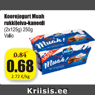 Allahindlus - Koorejogurt Muah rukkileiva-kaneli