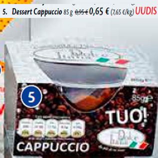 Allahindlus - 5. Dessert Cappuccio 85 g